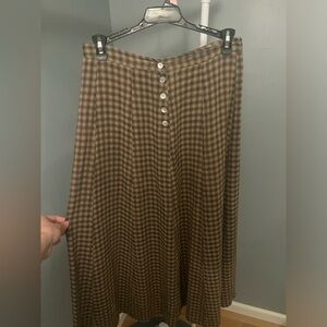 Women’s checkered professional maxi skirt